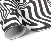 Zwart-wit optische illusie inpakpapier (Rol Hoek)