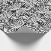 Zwart-wit optische illusie inpakpapier (Hoek)