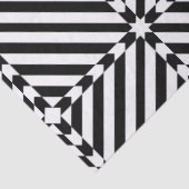 Zwart-wit optische illusie mozaïekpatroon tissuepapier (Detail)