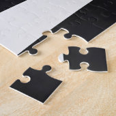 Zwart-wit optische illusie spiraal Abstract Legpuzzel (Zijkant)