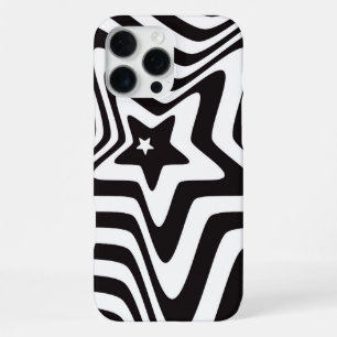 Zwart-wit optische illusie ster iPhone hoesje iPhone 16 Pro Max Hoesje
