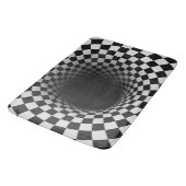 Zwart-wit optische illusie tunnel badmat (Gekanteld)