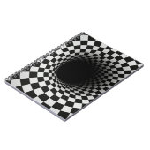 Zwart-wit optische illusie tunnel notitieboek (Linkerzijde)