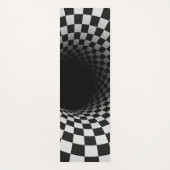 Zwart-wit optische illusie tunnel yogamat (Voorkant)