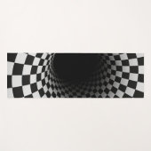 Zwart-wit optische illusie tunnel yogamat (Voorkant (horizontaal))