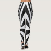 Zwart-wit optische illusie wervelende leggings (Achterkant)
