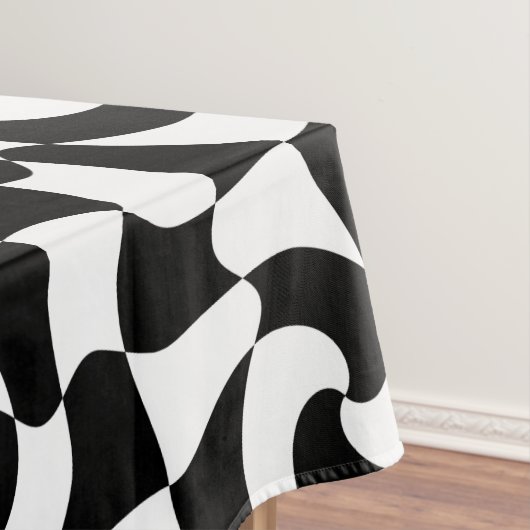 Zwart-wit optische kunst tafelkleed (Voorbeeld)