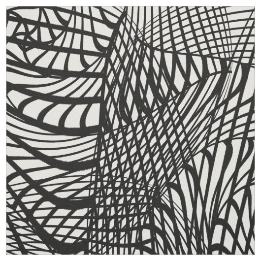 Zwart-wit opvallend Abstract afdrukken Stof (Swatch)
