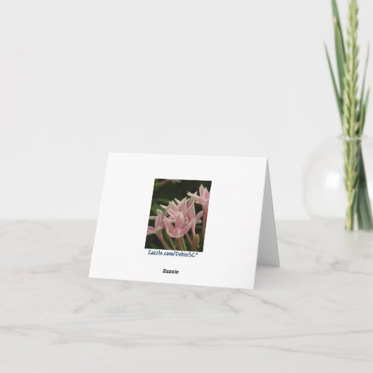 Zwart-wit Orchidee Note Kaart (Achterkant)