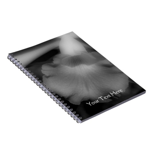 Zwart-wit orchidee Notitieboek (Rechterzijde)