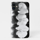 Zwart wit orchidee schilderij tropische bloemen Case-Mate iPhone case (Achterkant)
