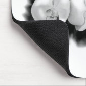 Zwart wit orchidee schilderij tropische bloemen muismat (Hoek)