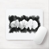 Zwart wit orchidee schilderij tropische bloemen muismat (Met muis)