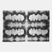 Zwart wit orchidee schilderij tropische bloemen theedoek (Horizontaal)