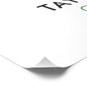 Zwart-wit Origami Crane Logo Perfect Poster (Hoek)