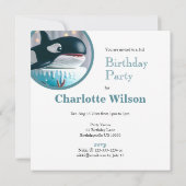 ZWART & WIT ORKA WALVISCAKE SCHATTIGE KIND KAART (Achterkant)