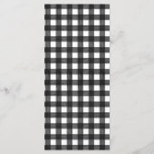 Zwart & Wit Ornament Kerstdiner Menu (Achterkant)