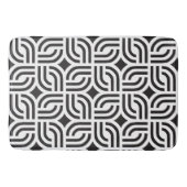 Zwart-wit ornament patronen antiek badmat (Voorkant)