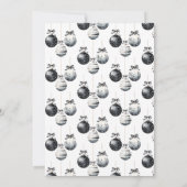 Zwart Wit Ornamenten Minimalistische Kerst Kaart (Achterkant)