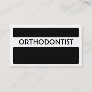 Zwart wit Orthodontist eenvoudige visitekaartjes