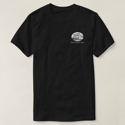Zwart-wit Oval Ranch T-shirt (Design voorkant)