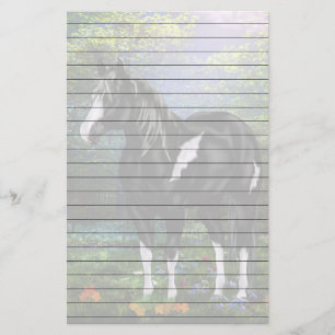 Zwart-wit Overo Paint Horse drukwerk Briefpapier