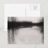 Zwart-wit Overstroomd Veld Briefkaart (Voorkant / Achterkant)