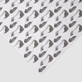 Zwart wit Oxford Tap Schoendans Leerleraar afdrukk Tissuepapier (Detail)