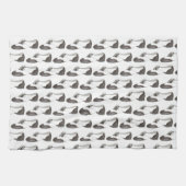 Zwart-wit Oxford Tap Shoe Dance Teacher Gift Theedoek (Horizontaal)