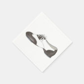 Zwart-wit Oxford Tap Shoe Dance Teacher Servet (Hoek)