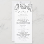 Zwart-wit Oyster Trouwprogramma (Achterkant)