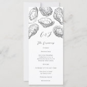 Zwart-wit Oyster Trouwprogramma (Voorkant)