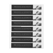 Zwart-wit paar fotoscript bruiloft (Vel)