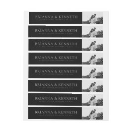 Zwart-wit paar fotoscript bruiloft