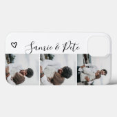 Zwart wit paar namen 3 foto's collage raster Case-Mate iPhone case (Achterkant (horizontaal))