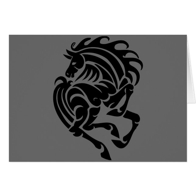 Zwart-wit paard (Voorkant Horizontaal)