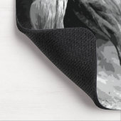 Zwart-wit paard in actie muismat (Hoek)