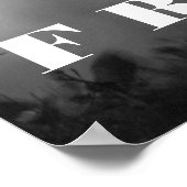 Zwart wit paard Motivatie Freedom Artwork Poster (Hoek)