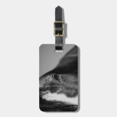 Zwart Wit Paard Oog Kunstwerk Bagagelabel (Voorkant verticaal)