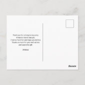 Zwart & wit paard paar in waterverf bedankt briefkaart (Achterkant)