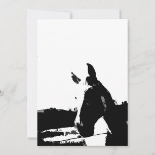 Zwart & Wit Paard Uitnodiging