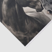 Zwart-wit Paarden  Decoupage Tissuepapier (Detail)