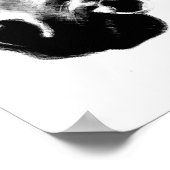 Zwart Wit Paardenpotlood Digitaal Kunstwerk Poster (Hoek)