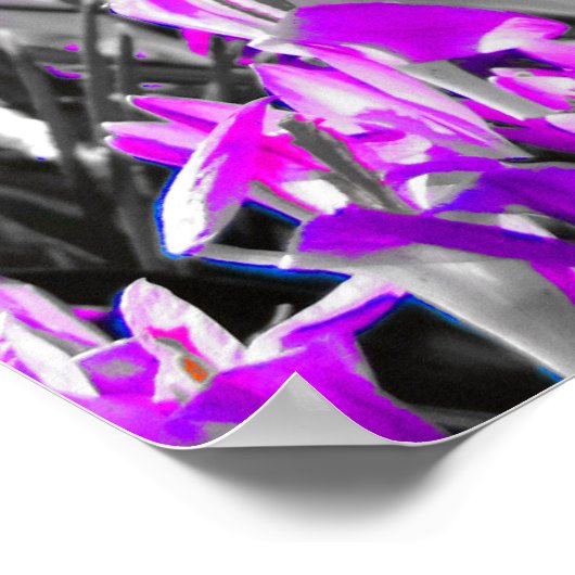 Zwart wit Paars ventilator zwart-wit Poster (Hoek)