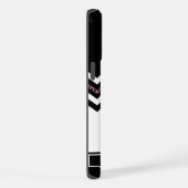  Zwart Wit Paarse Glitter Chevron iPhone Hoesje (Rechterkant)