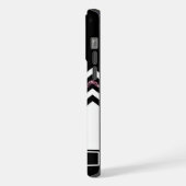  Zwart Wit Paarse Glitter Chevron iPhone Hoesje (Linkerkant)