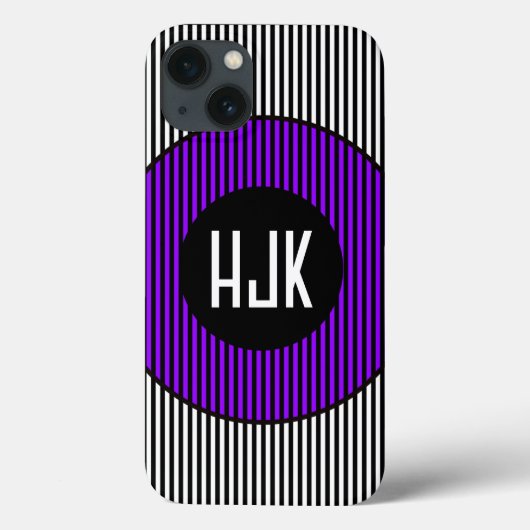 ZWART & WIT PAARSE STREEP & monogram telefoonhoesj Case-Mate iPhone Case (Achterkant)