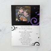 Zwart + wit Paarse werveling gevouwen bruiloft uit (Binnen)