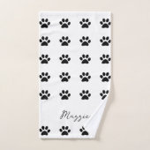 Zwart wit pagina Afdrukpatroon monogram Aangepaste Bad Handdoek (Handdoek)