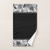 Zwart-wit paisley badhanddoekenset bad handdoek (Handdoek)